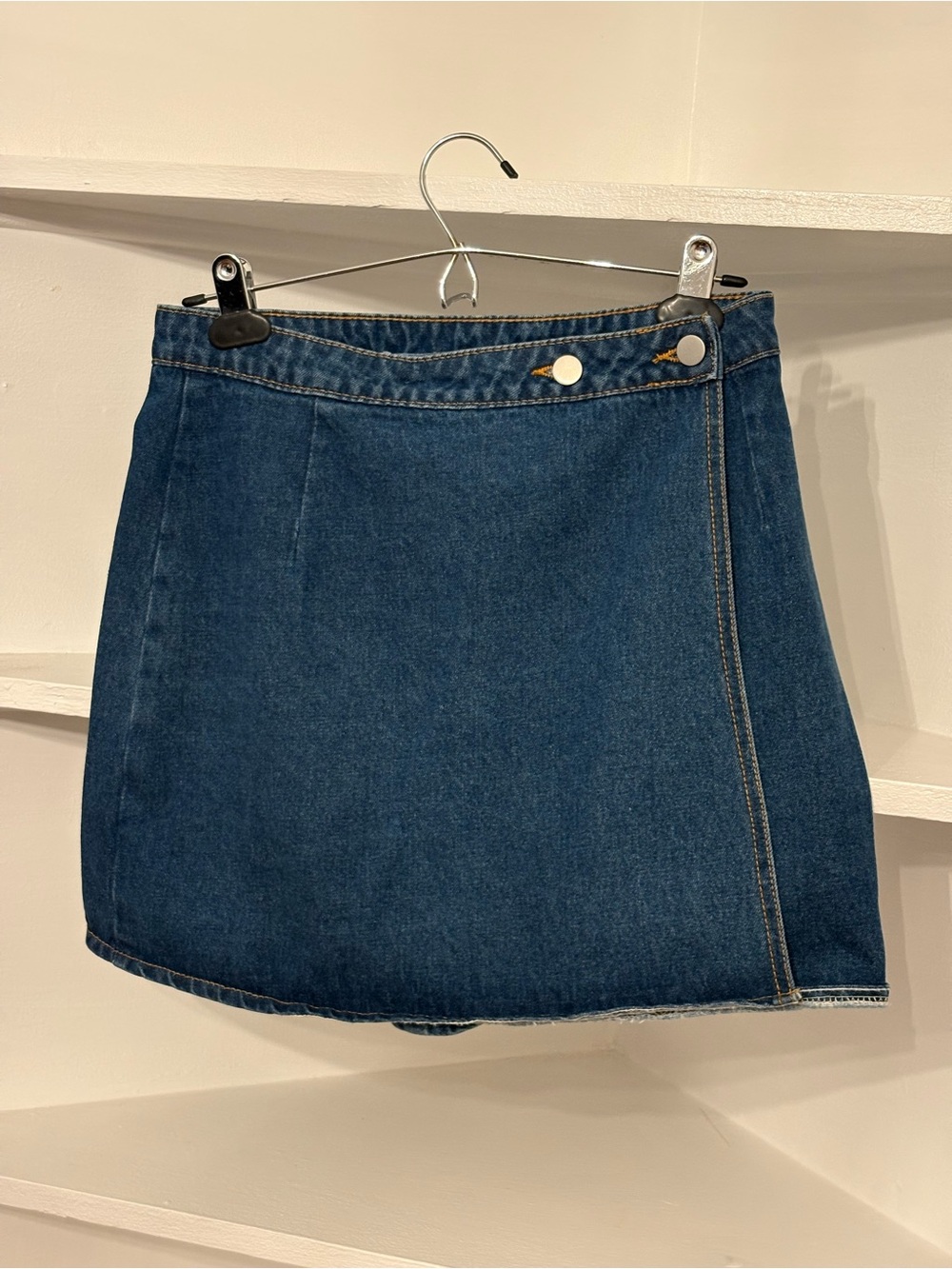 Classic Dark Blue Denim Mini Skirt - Women's